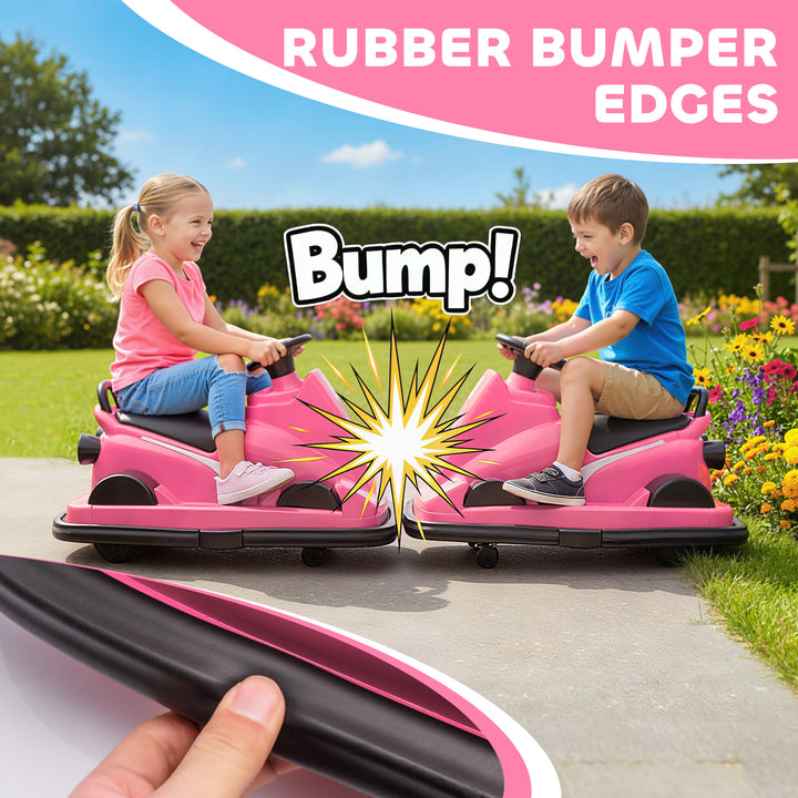 Kids Bumper Car, 360° Rotation Spin Electric Waltzer Car with LED Ligh