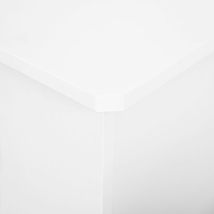 Radiator Cover, Modern MDF White Painted Cabinet with Horizontal Slats for Living Room, Bedroom, 172L x 19W x 81H cm