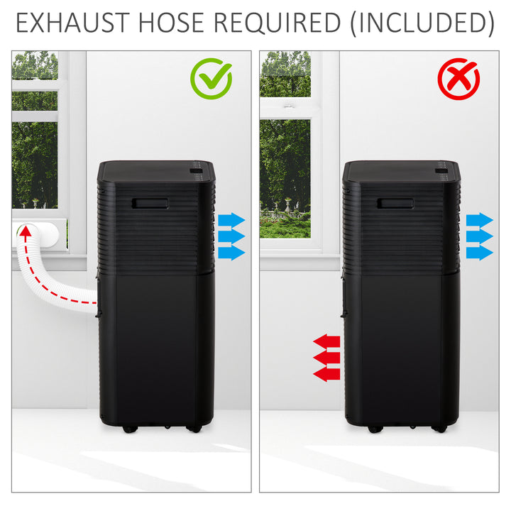 5000 BTU 4-In-1 Portable Air Conditioner Unit Cooling Dehumidifying Ventilating for Room up to 18m², with Fan, Remote, 24H Timer, Window Mount Kit, R290, A Energy Efficiency