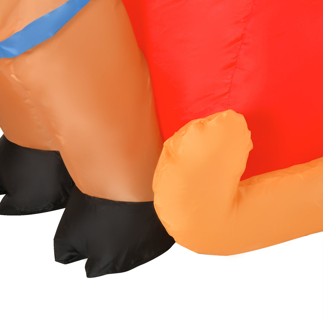 MCL 6.5ft Christmas Inflatable Santa Claus on Sleigh Deer, LED Lighted for Home Indoor Outdoor Garden Lawn Decoration Party Prop