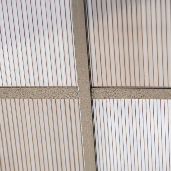 MCL 3 x 3.6m Hardtop Gazebo Canopy with Polycarbonate Roof, Permanent Pavilion Garden Gazebo with Curtains for Patio, Deck, Grey