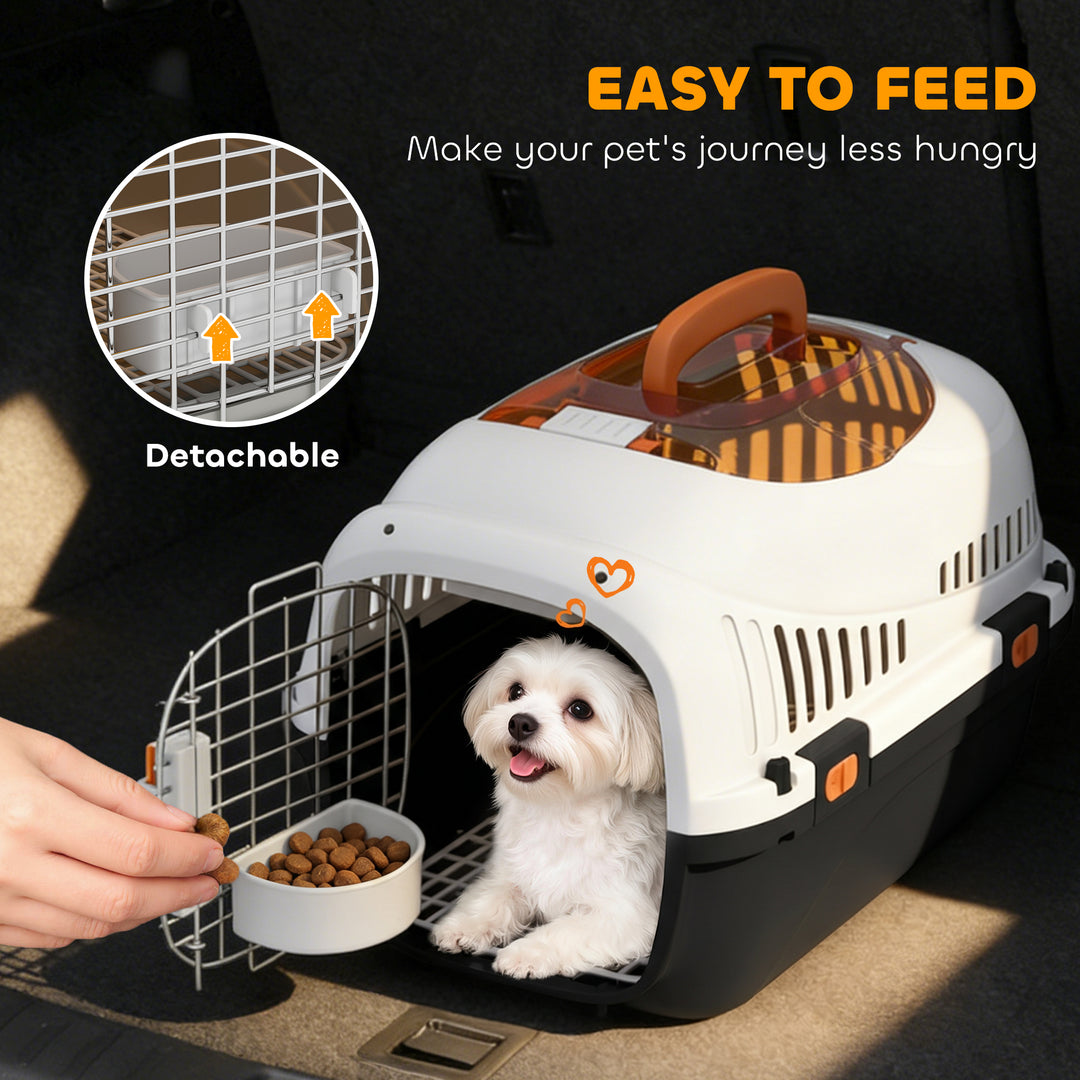 Plastic Pet Carrier Hard Shell Dog Cat Carrier Max 4 KG Steel Door Fee
