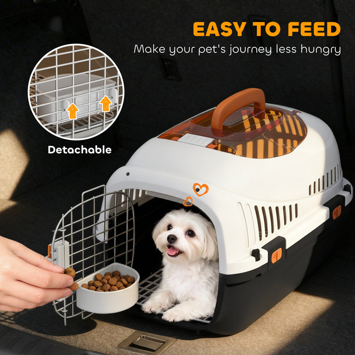 Plastic Pet Carrier Hard Shell Dog Cat Carrier Max 4 KG Steel Door Fee