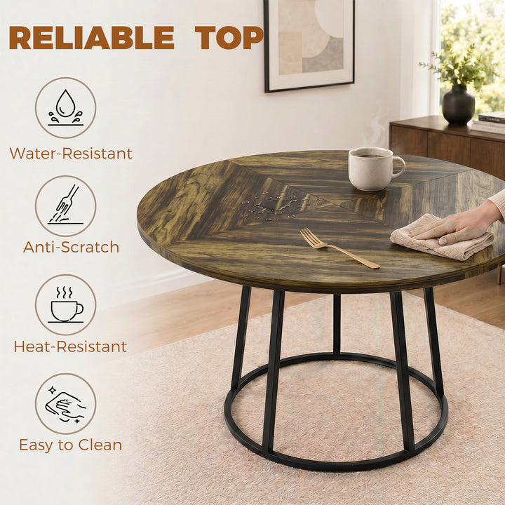 Dining Table Space Saving Kitchen Table Spliced Tabletop Conical Metal