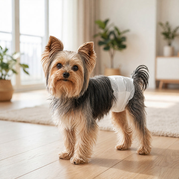 Dog Diapers Super Absorbent Leak-Proof Dog Nappies for Male Dogs Size 