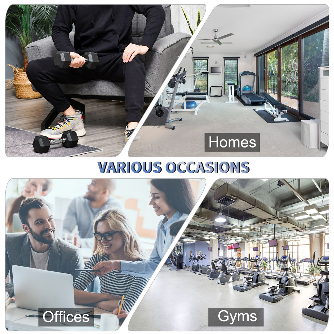 MCL 2x4kg Rubber Dumbbell Sports Hex Weights Sets Home Gym Fitness Hexagonal Dumbbells Kit Weight Lifting Exercise