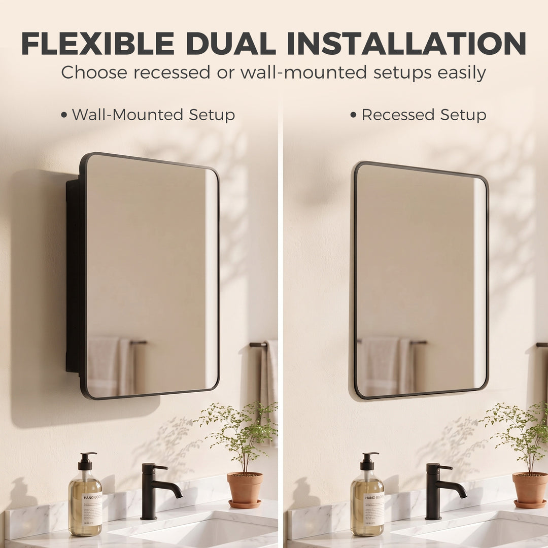 50.8 x 11.6 x 71 cm Bathroom Mirror Cabinet, Wall Cabinet with - view 5