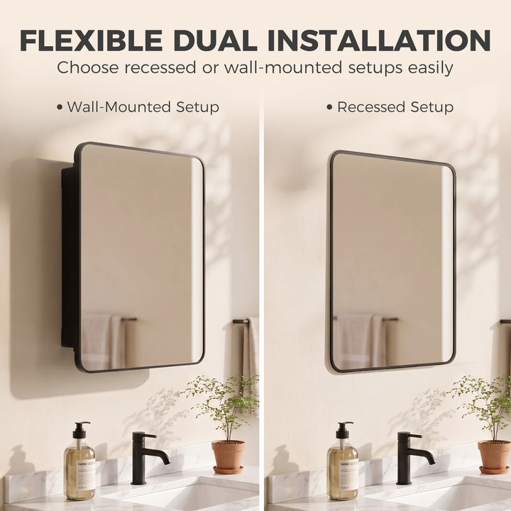 50.8 x 11.6 x 71 cm Bathroom Mirror Cabinet, Wall Cabinet with - view 5