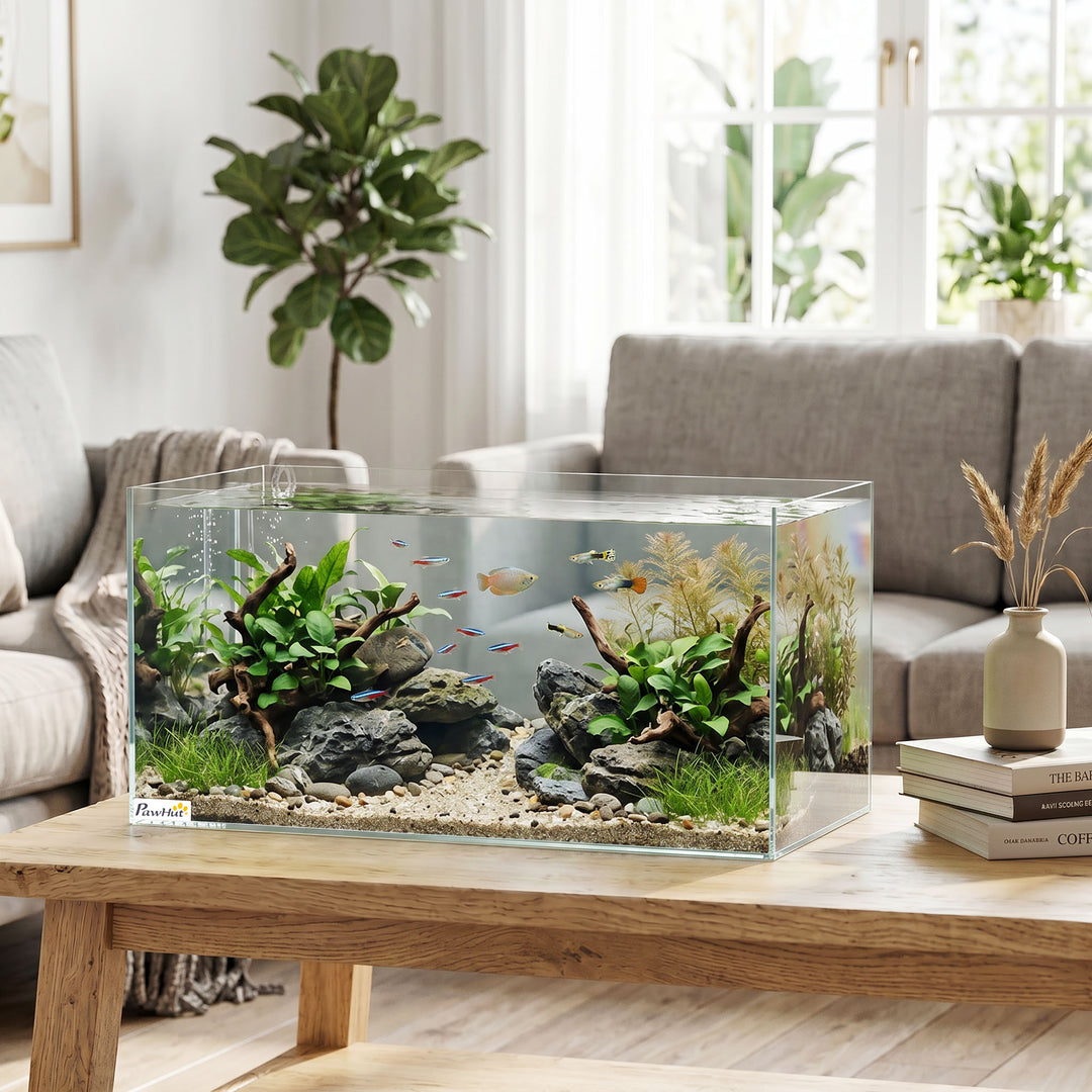Fish Tank Bare Glass for DIY Glass Aquarium with Protective Base Mat 5