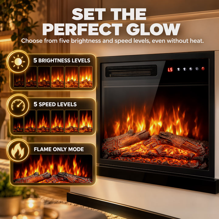 Freestanding Electric Fireplace Suite, Electric Fire and Surround - view 5
