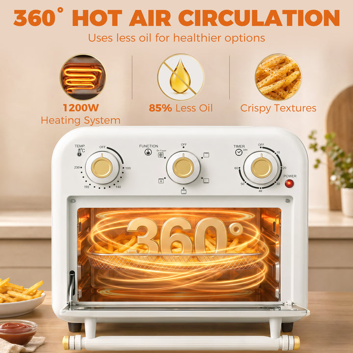 Air Fryer Toaster Oven, Convection Countertop Oven, with Adjustable Te