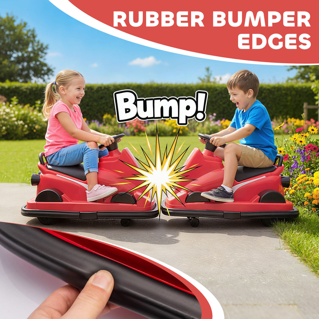Kids Bumper Car, 360° Rotation Spin Electric Walzer Car with LED Light