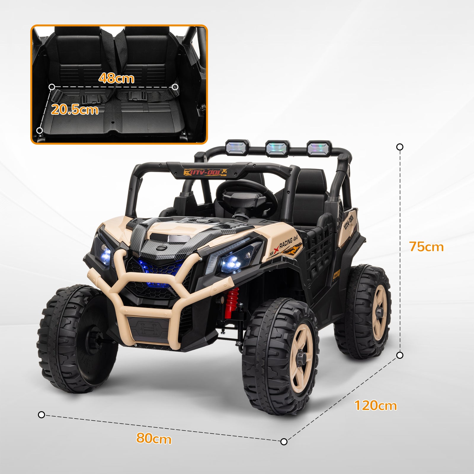 24V 2 Seater Kids Electric Car with Remote Control, Suspension System,