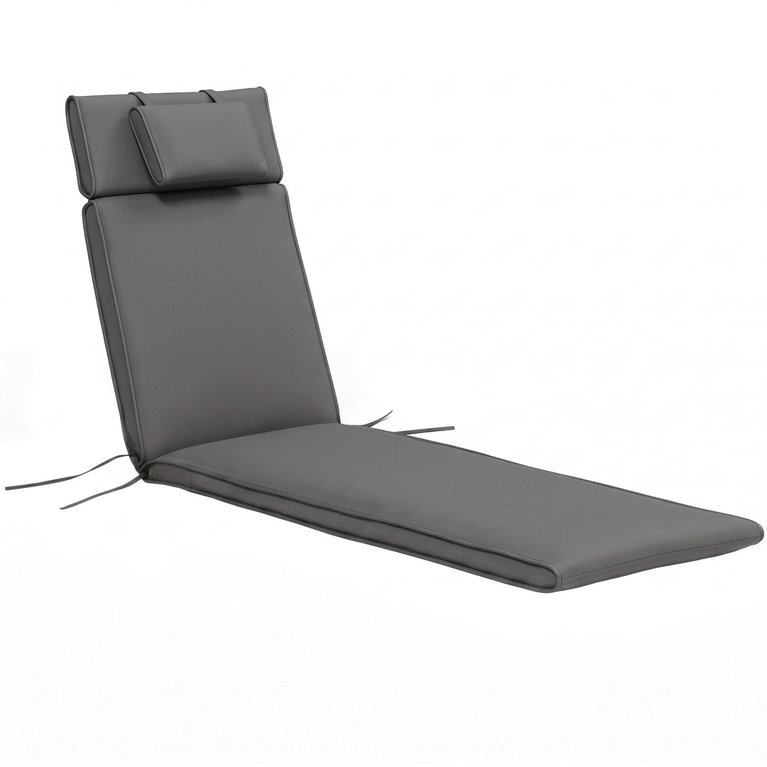 Garden Sun Lounger Cushion Replacement Soft Sunbed Reclining Chair Rel