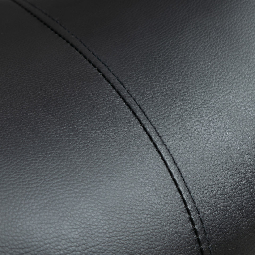 MCL Cosmetic Stool 360° Rotate Height Adjustable Salon Massage Spa Chair Hydraulic Rolling Faux Leather Saddle Stool Mobility, Black