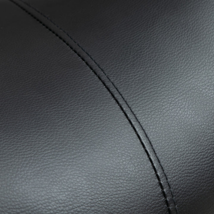 MCL Cosmetic Stool 360° Rotate Height Adjustable Salon Massage Spa Chair Hydraulic Rolling Faux Leather Saddle Stool Mobility, Black