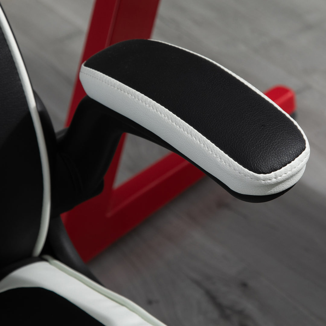 Gaming Chair Ergonomic Computer Chair with Adjustable Height Pedestal Base, Home Office Desk Chair PVC Leather Exclusive Swivel Chair Black