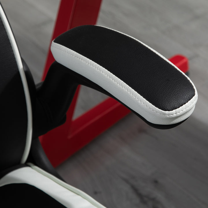 Gaming Chair Ergonomic Computer Chair with Adjustable Height Pedestal Base, Home Office Desk Chair PVC Leather Exclusive Swivel Chair Black
