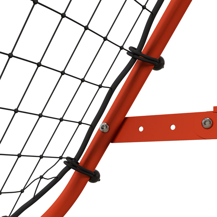 Adjustable Rebounder Net Kickback Target Goal for Teens Adults Training, Red