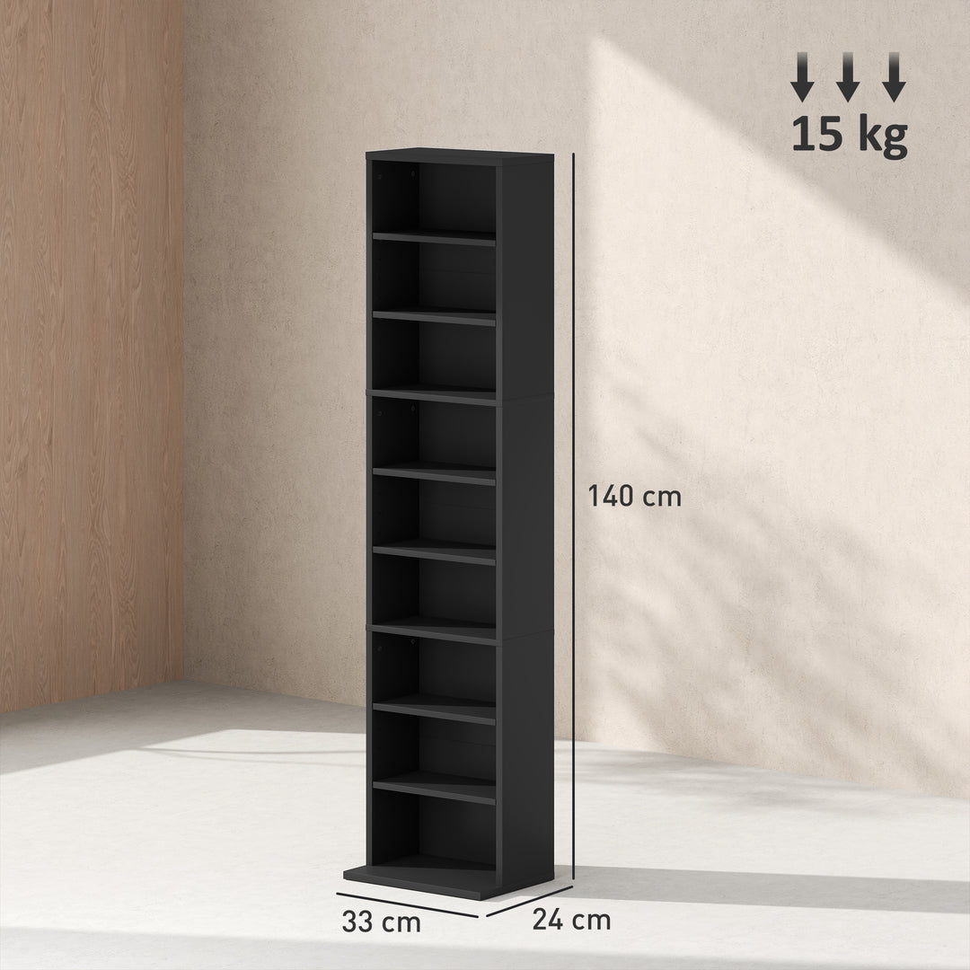 260 Narrow CD Storage Unit - Black