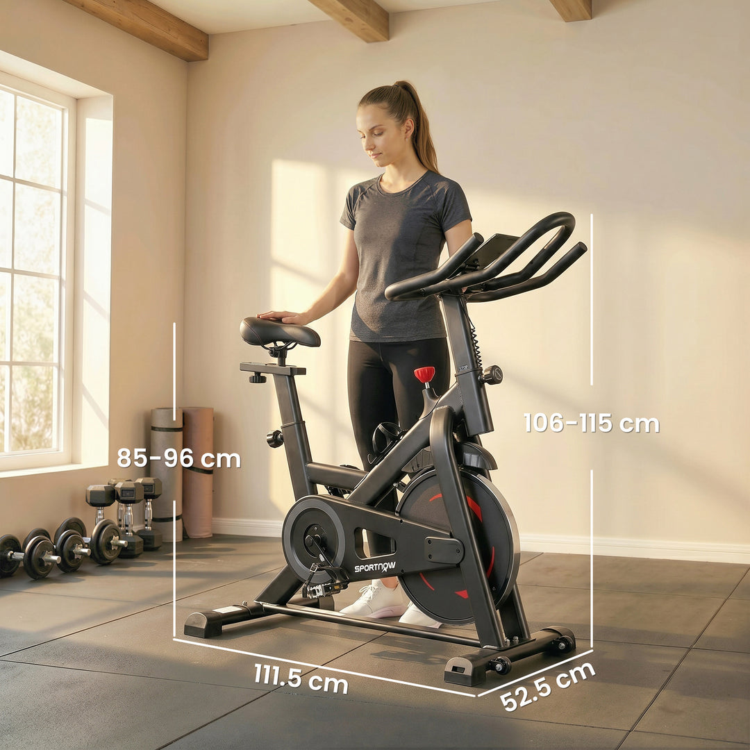 Exercise Bike, Indoor Stationary Bike with Smart APP, 0-100% Magnetic 