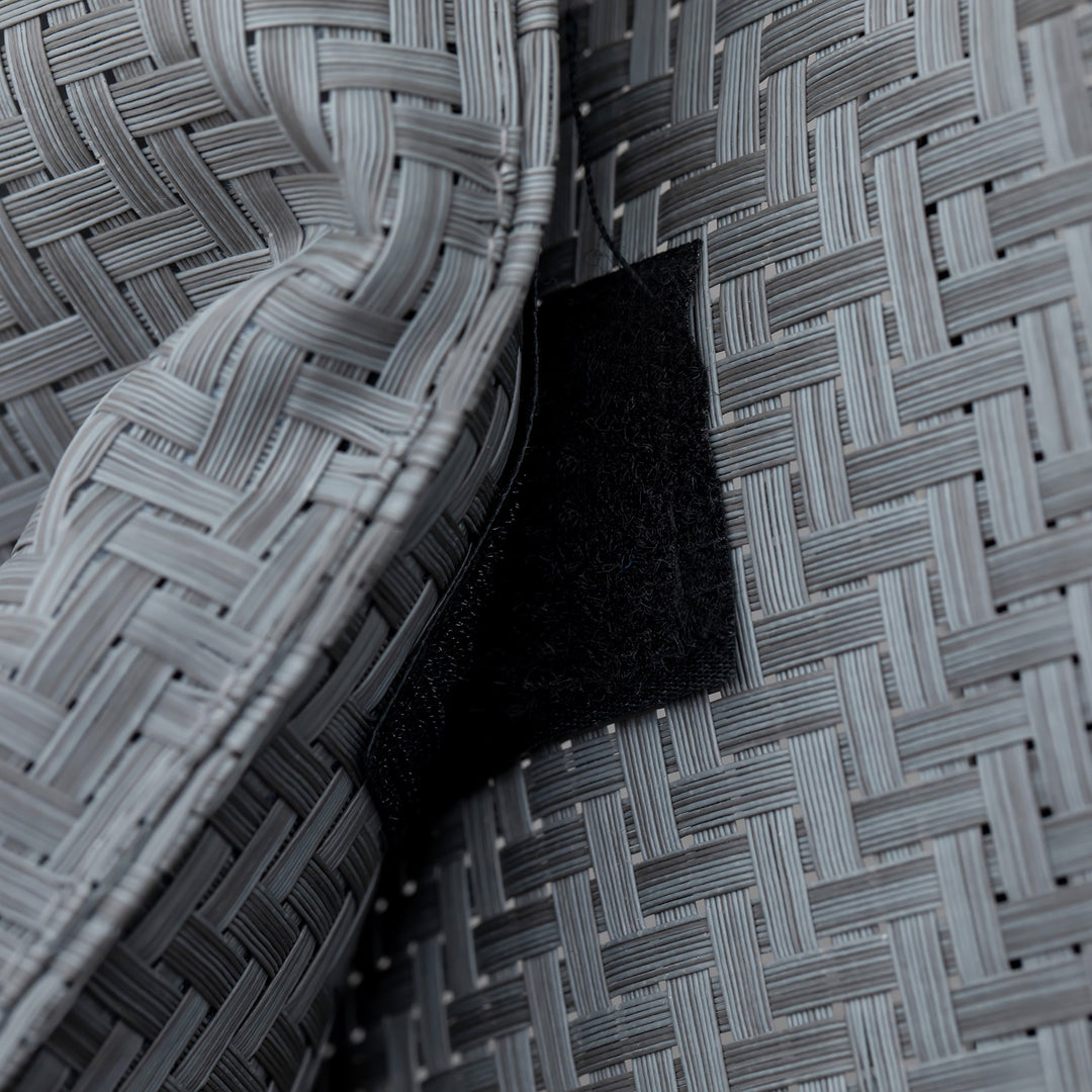 MCL Zero Gravity Rocking Lounge Chair Rattan Effect Patio Rocking Chair w/ Removable Pillow Recliner Seat Breathable Texteline - Grey