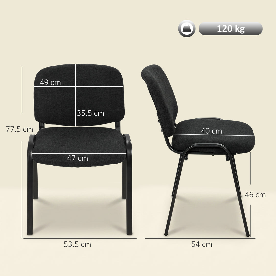Meeting Chair, Stackable Ergonomic Office Chair with Padded Seat, Curv
