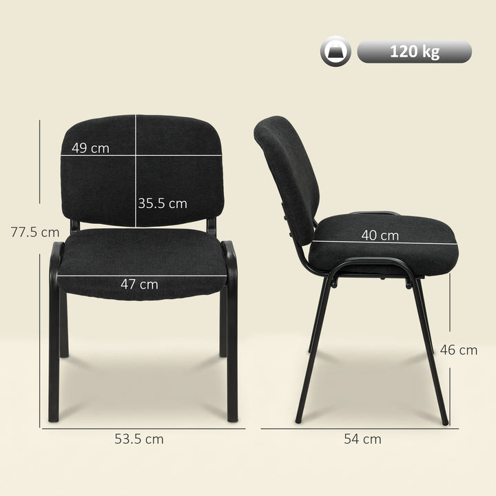 Meeting Chair, Stackable Ergonomic Office Chair with Padded Seat, Curv