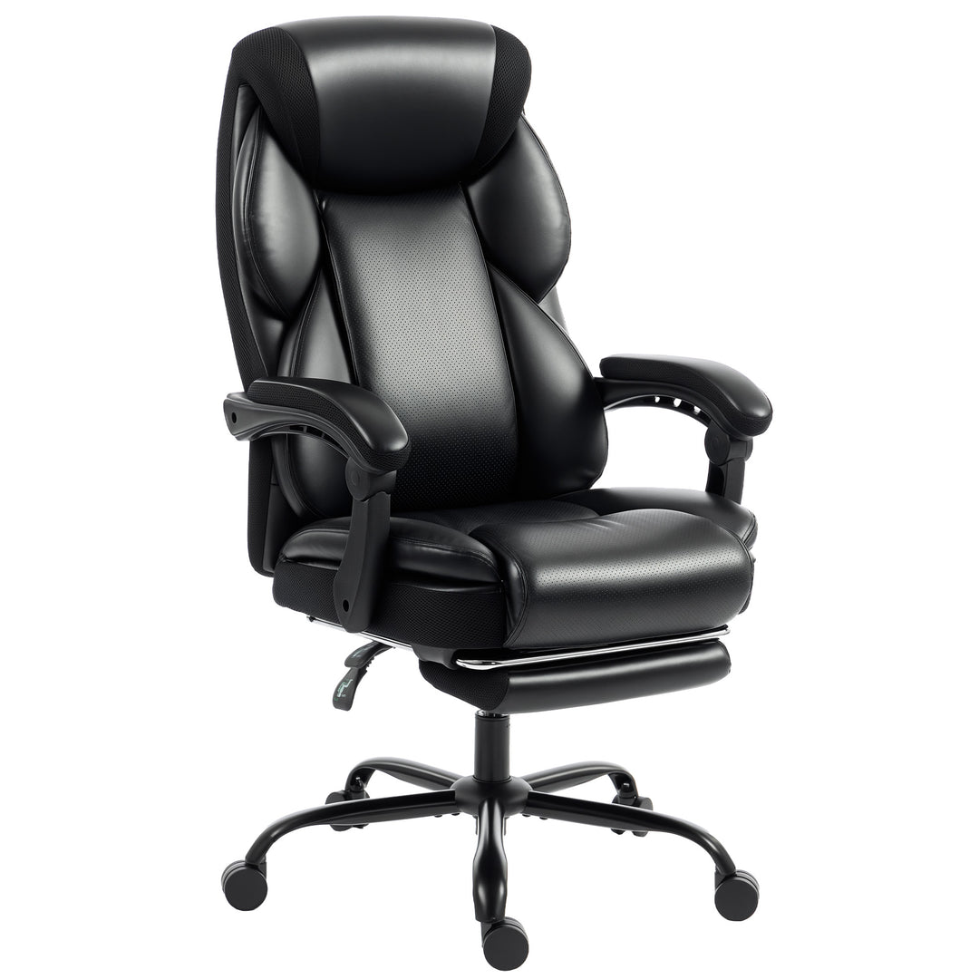 Adjustable Office Chair Reclining Computer Desk Chair with Footrest, A