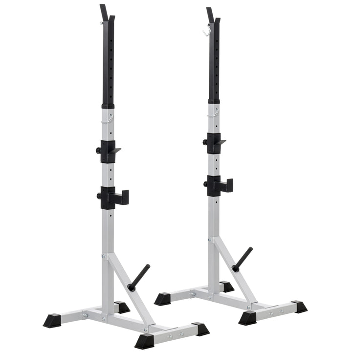 Weights Bar Barbell Rack Squat Stand Adjustable Portable Weight Lifting Max Load 200kg, Suitable For Home Gym Training Work Out
