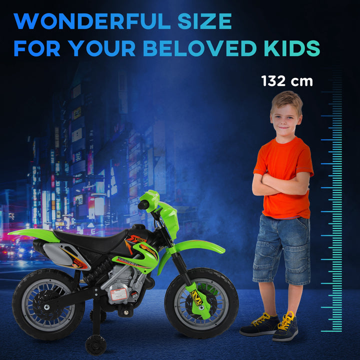 6V Kids Child Electric Motorbike Ride on Motorcycle Scooter Children Toy Gift for 3-6 Years (Green)