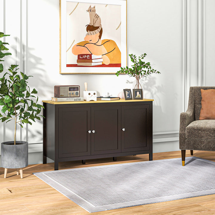Sideboard, Buffet Cabinet with Doors and Adjustable Shelves for Living