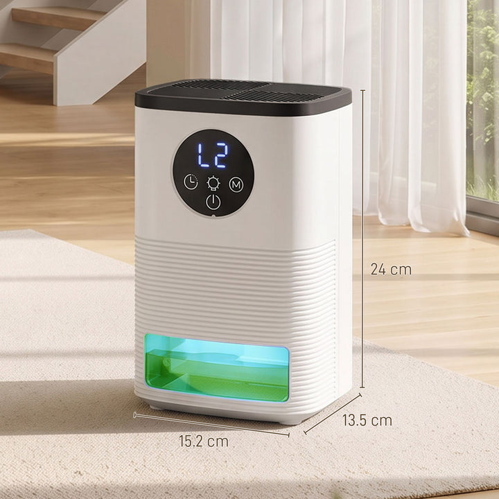 300mL/Day Small Dehumidifier, RGB Mood Lights, Continuous Drainage - view 3