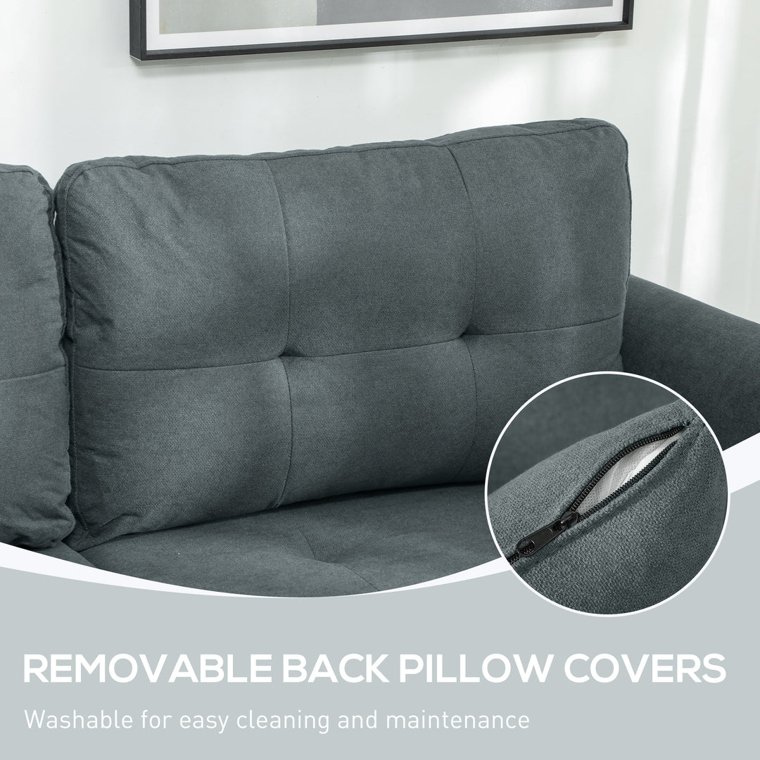L' Shape Modular Storage Sofa - Dark Grey