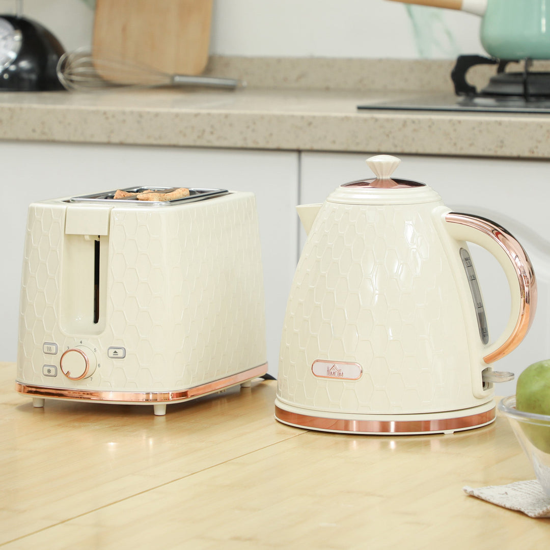 1.7L 3000W Fast Boil Kettle &amp; 2 Slice Toaster Set, Kettle and Toaster Set with Auto Shut Off, Browning Controls
