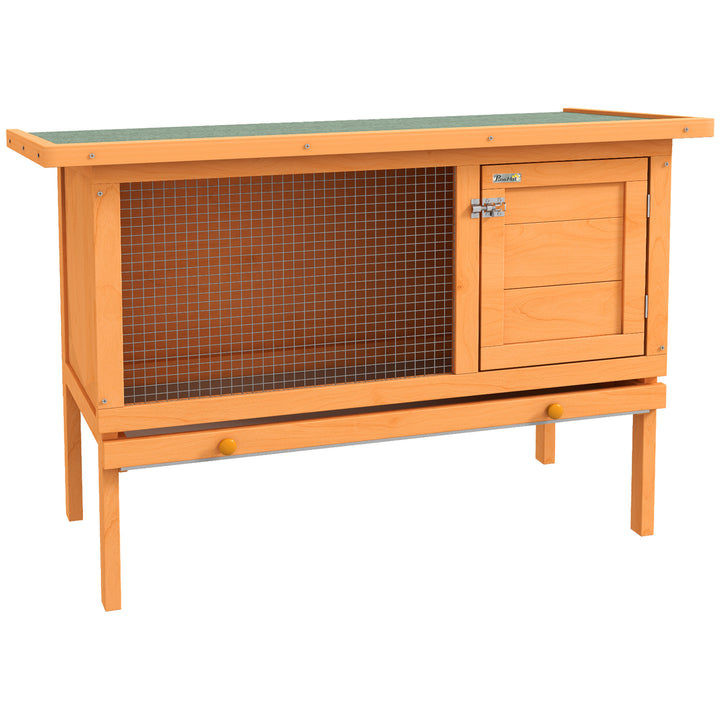 Pawhut Rabbit Hutch,90Lx45Wx65H cm-Fir Wood | Aosom UK