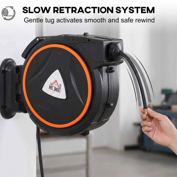 Auto Rewind Hose Reel, Retractable Air Hose Reel 15 m + 1.5 m, 150 Bar