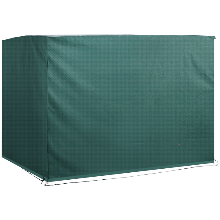 Patio 3 Seater Swing Chair Bench Cover Outdoor Garden Furniture Rain Protection Cover Protector Waterproof Anti-UV, 215L x 155W x 150Hcm, Dark Green
