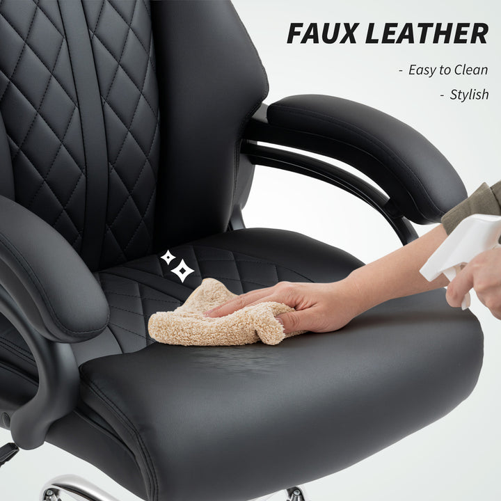 Executive Office Chair with Spring Padding - Black