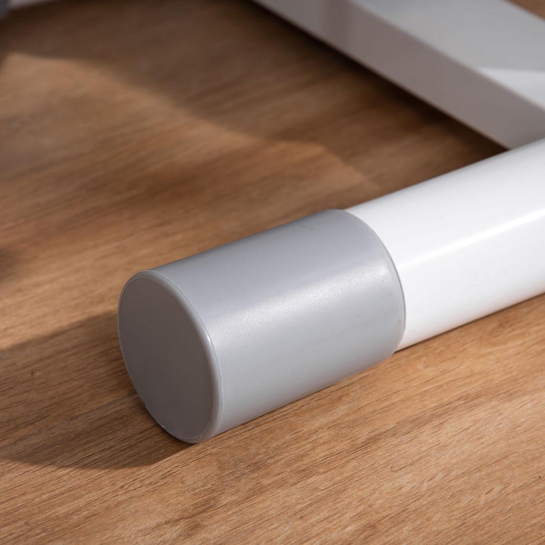 MCL Adjustable Twist Stepper Aerobic Ab Exercise Fitness Workout Machine w/ LCD Screen, Height Adjust Handlebars for Home Gym, White and Grey