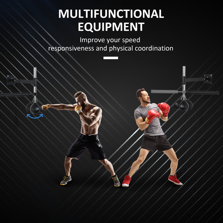 Wall Mount Fast-Reflexes Speed Bag Boxing, Height Adjustable Punching Bag, MMA, Martial Arts and Boxing Equipment for Training at Home