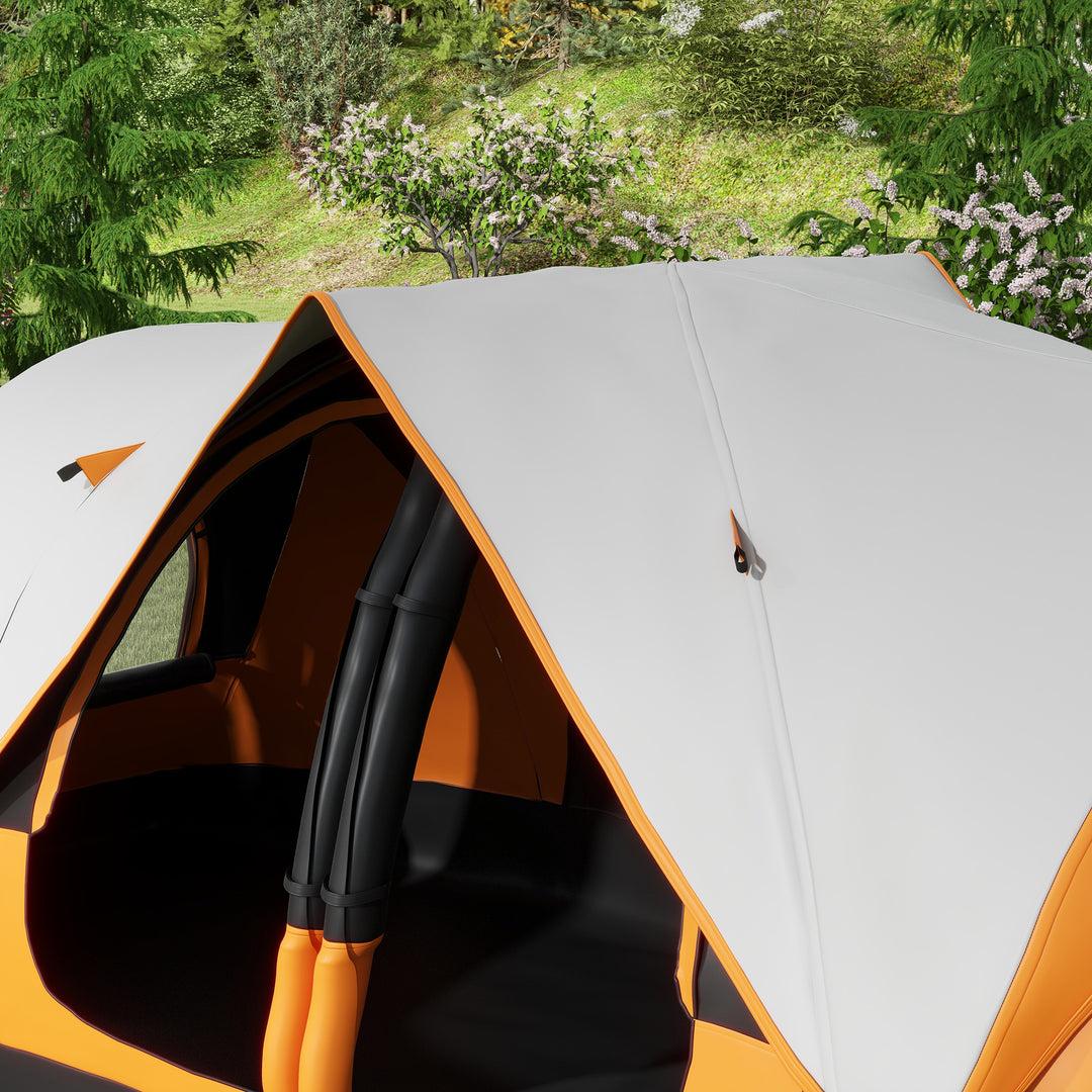 Six-Man Tent, with Two Rooms, Small Rainfly and Accessories - Orange