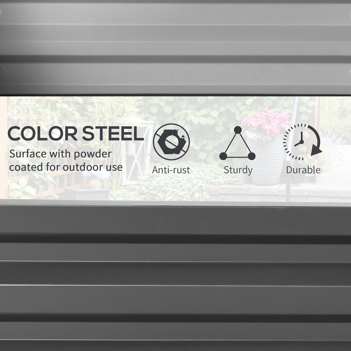 Rectangle Raised Garden Bed Box with Weatherized Steel Frame for Vegetables, Flowers, & Herbs, 120 cm x 60 cm x 30.5 cm, Light Grey