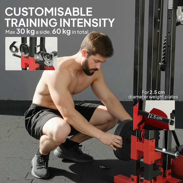 Power Tower with Lat Pull Down Machine, Pull Up Bar, Dip Station, Adju