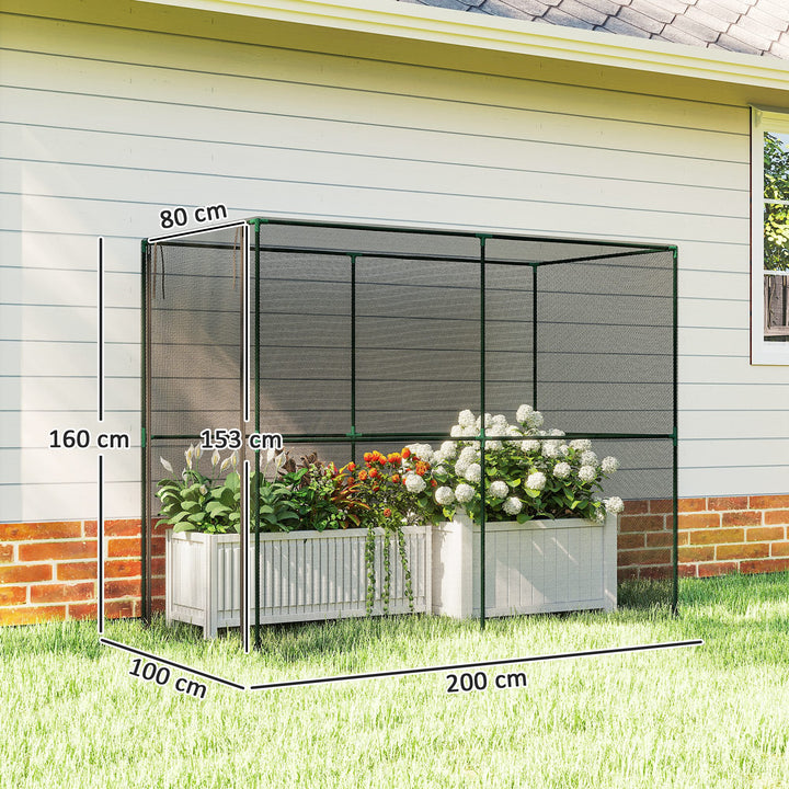 Fruit Cage Bird Netting, Brassica Cage Plant Protection Tent with Zipped Door, Anti Bird, Insects, Small Animals