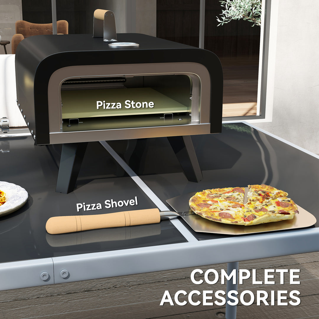 Gas Powered 12" Pizza Oven - Black