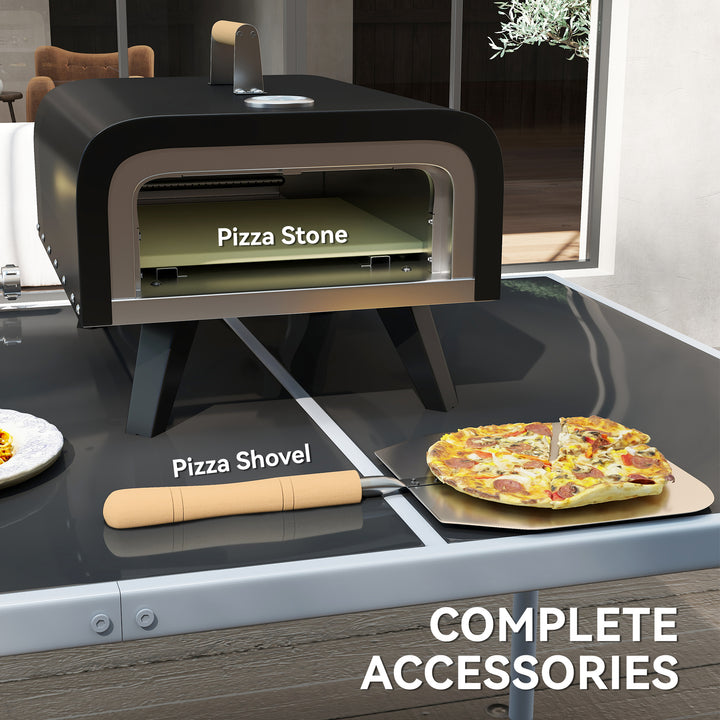 Gas Powered 12" Pizza Oven - Black