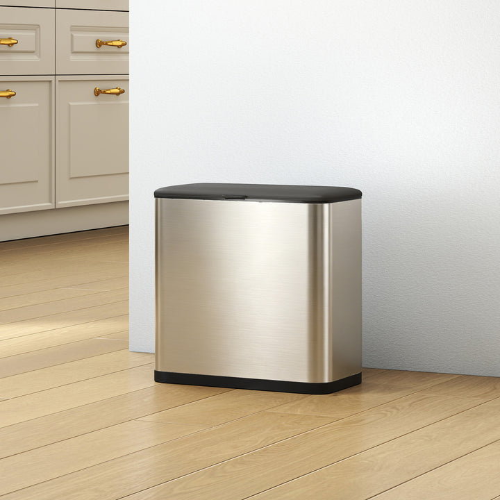 8L Hanging Kitchen Bin, Rubbish bin with Lid and Removable Inner Bucke