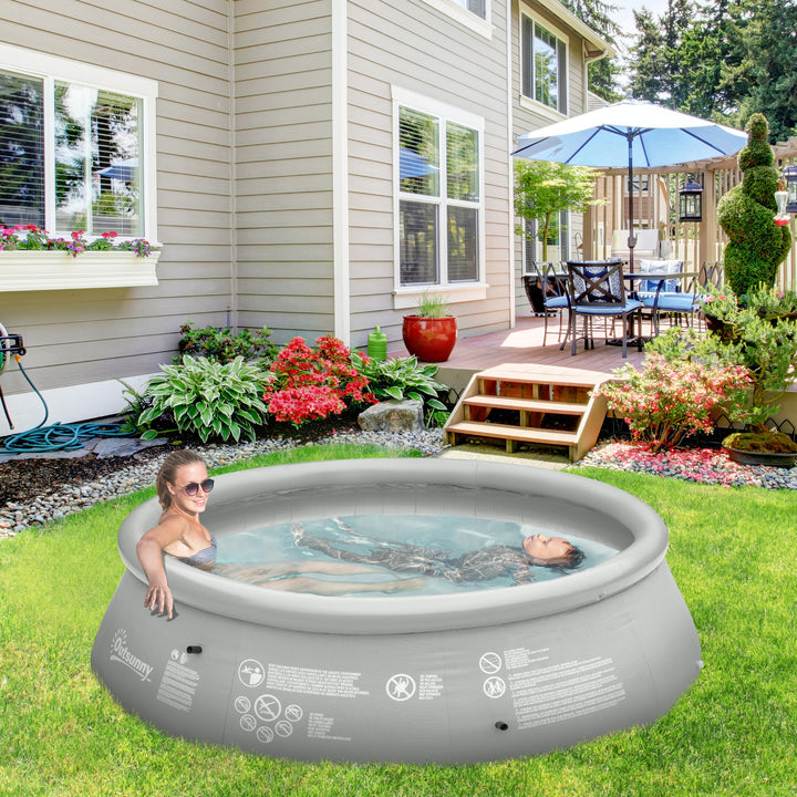 Outsunny Inflatable Swimming Pool, Family