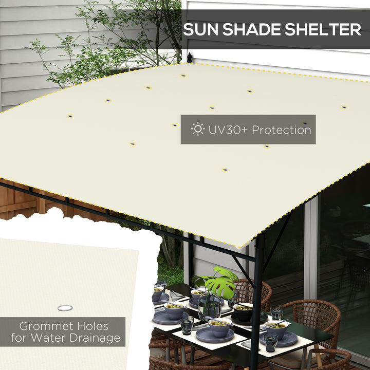 3 x 4m Metal Frame Pergola - Cream
